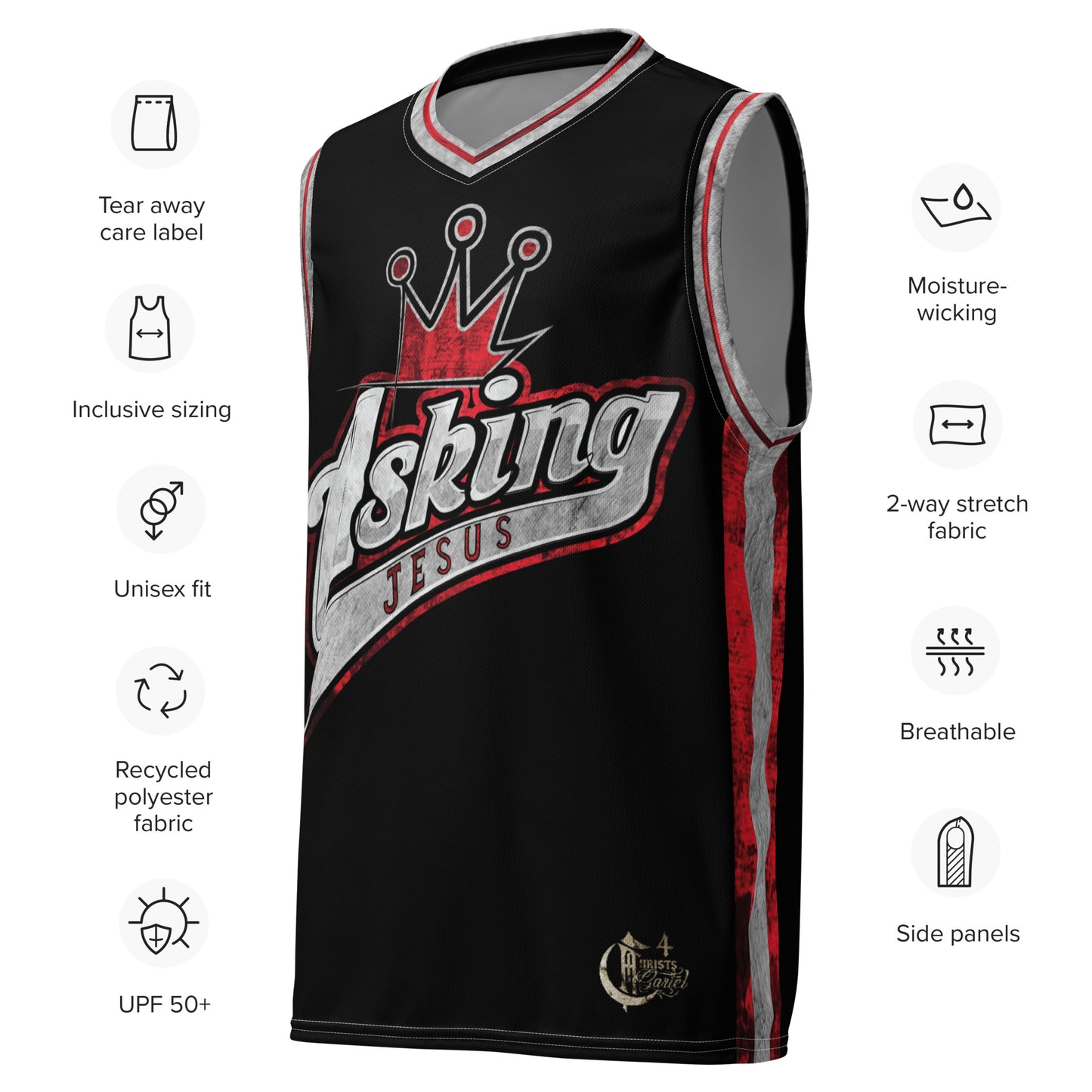AsKing Jesus - Freedom in Christ Basketball Singlet